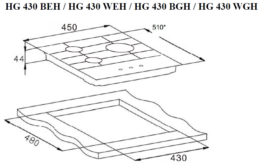 Варочная панель Weissgauff HG 430 BGH