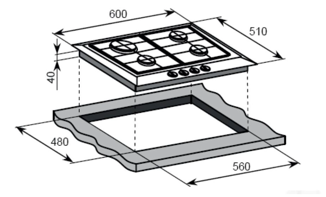 Варочная панель Weissgauff HGG 640 BG Nano Glass