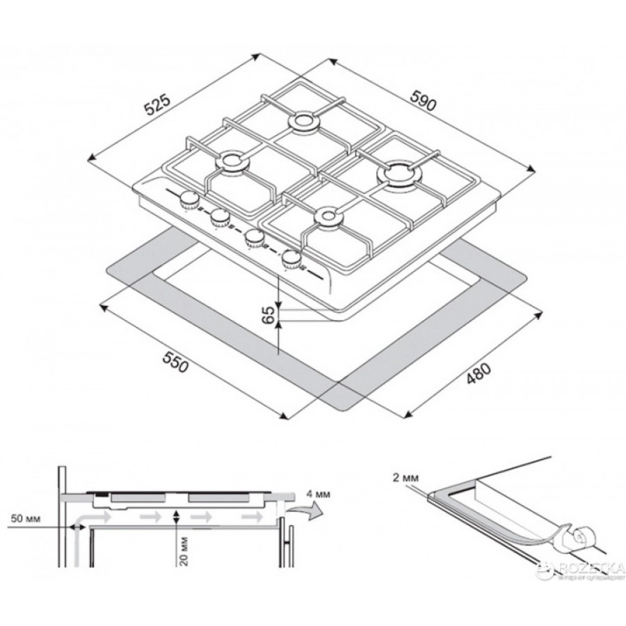 Варочная панель ZorG Technology BP5 FD inox