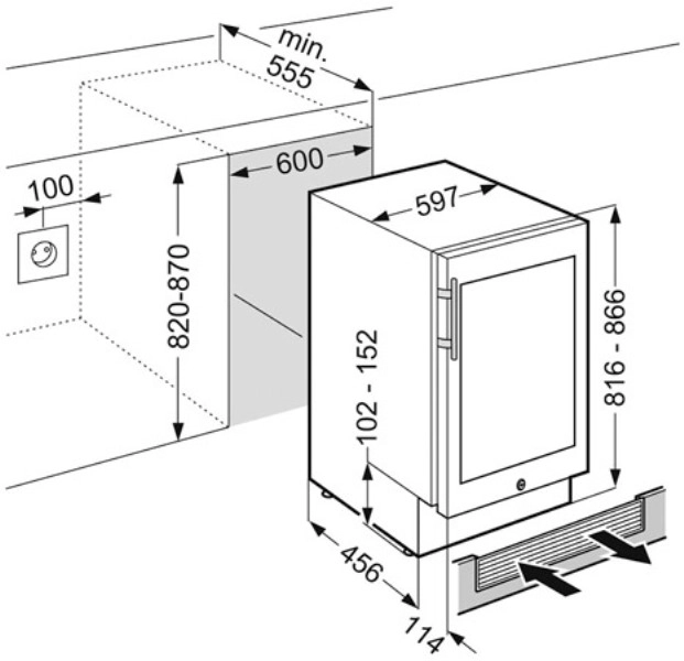 Встраиваемый винный шкаф Liebherr UWKes 1752