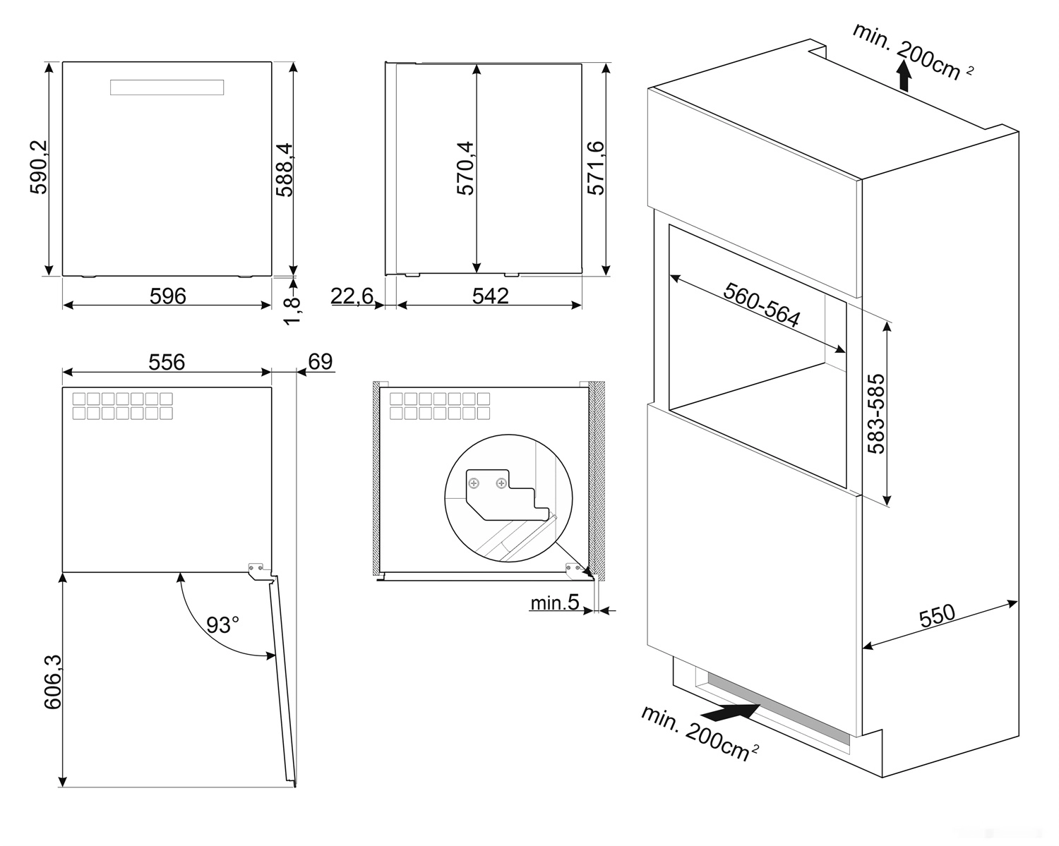 Винный шкаф Smeg CVI129G