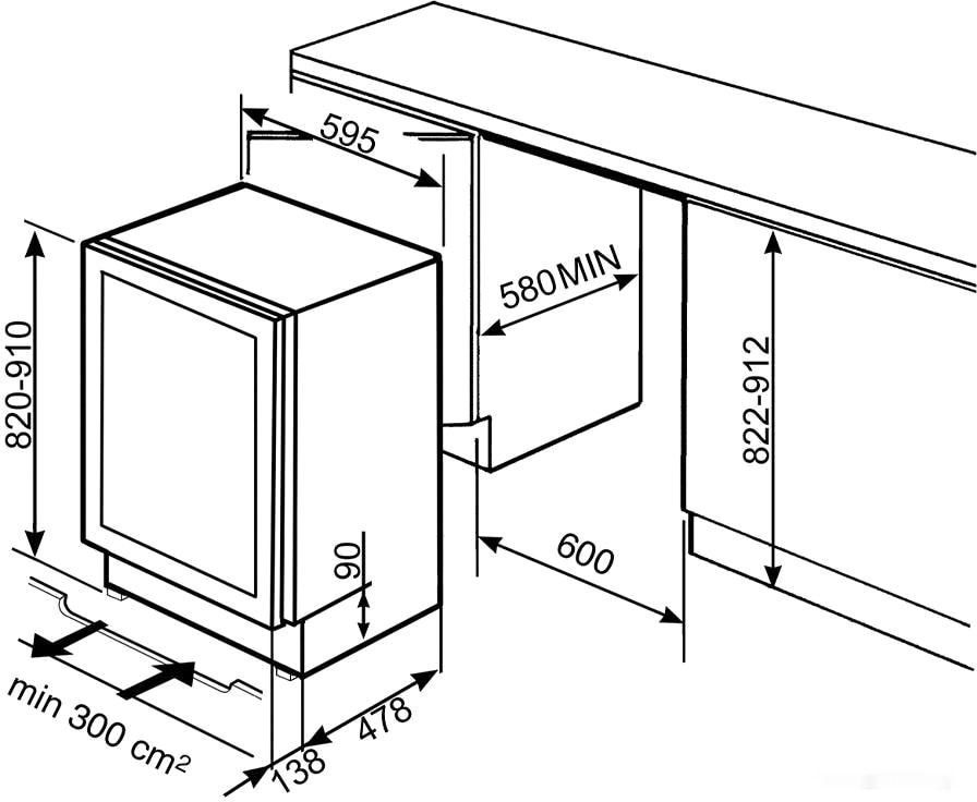 Винный шкаф Smeg CVI138LS3