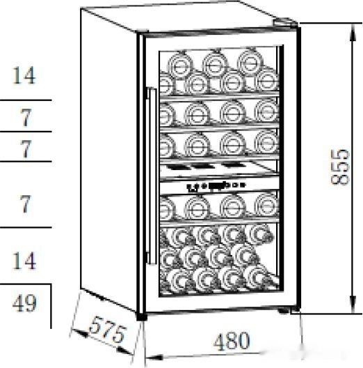 Винный шкаф Weissgauff WWC-49 DB DualZone