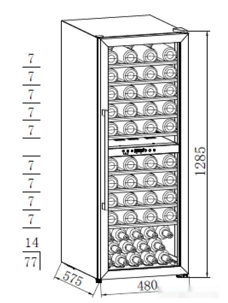 Винный шкаф Weissgauff WWC-77 DB DualZone