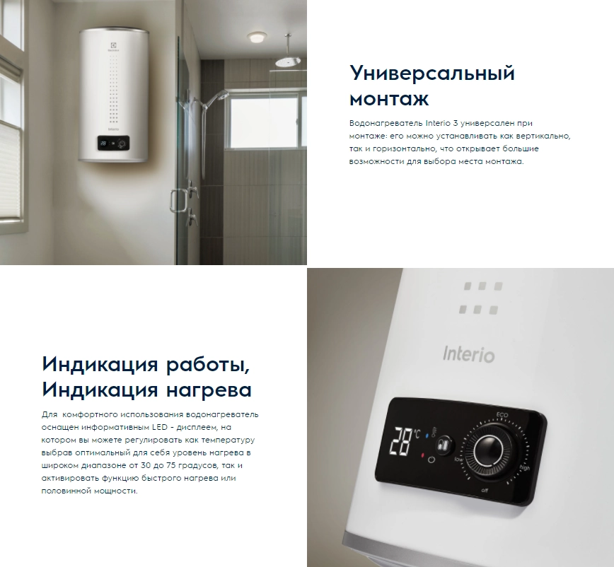 Водонагреватель накопительный Electrolux EWH 30 Interio 3