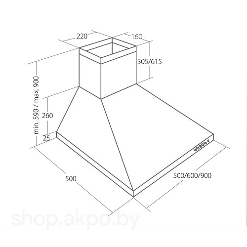 Кухонная вытяжка AKPO Classic Eco 60 WK-4 (нержавеющая сталь)
