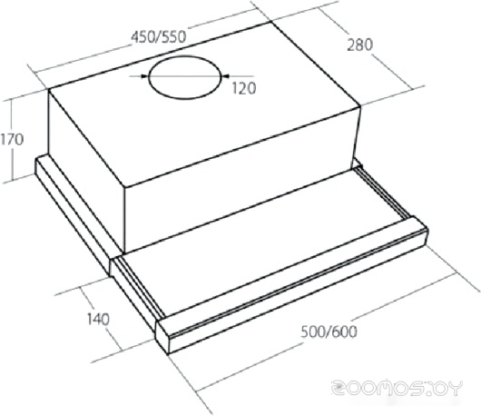 Вытяжка AKPO Light Eco Glass 60 WK-7 (серый)