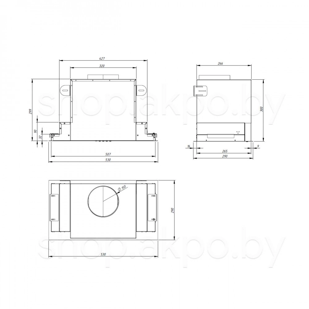 Вытяжка AKPO Neva Glass Eco 60 wk-4 чёрный