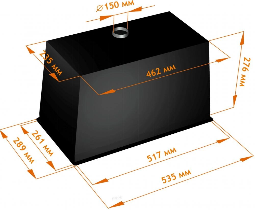 Кухонная вытяжка Backer BH54MC-15F1K-BG