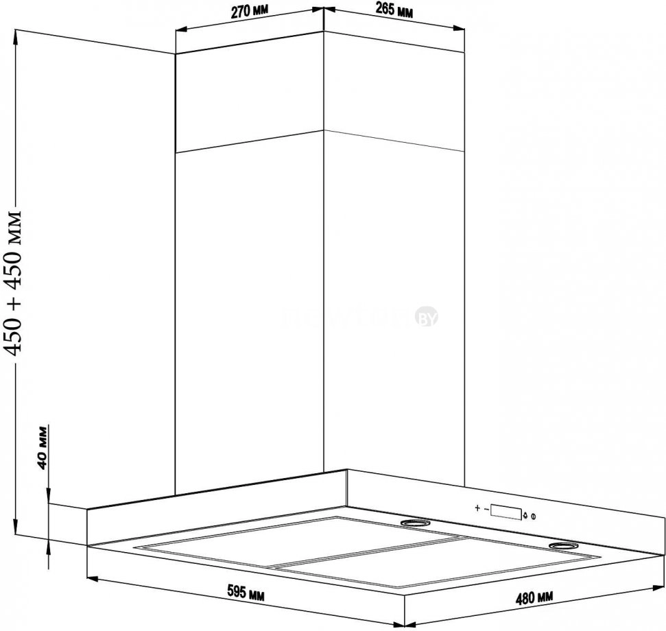 Кухонная вытяжка Backer CH60E-MC-L200 Inox BG