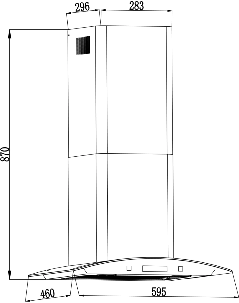 Кухонная вытяжка Backer QD60E-MC Inox 12K