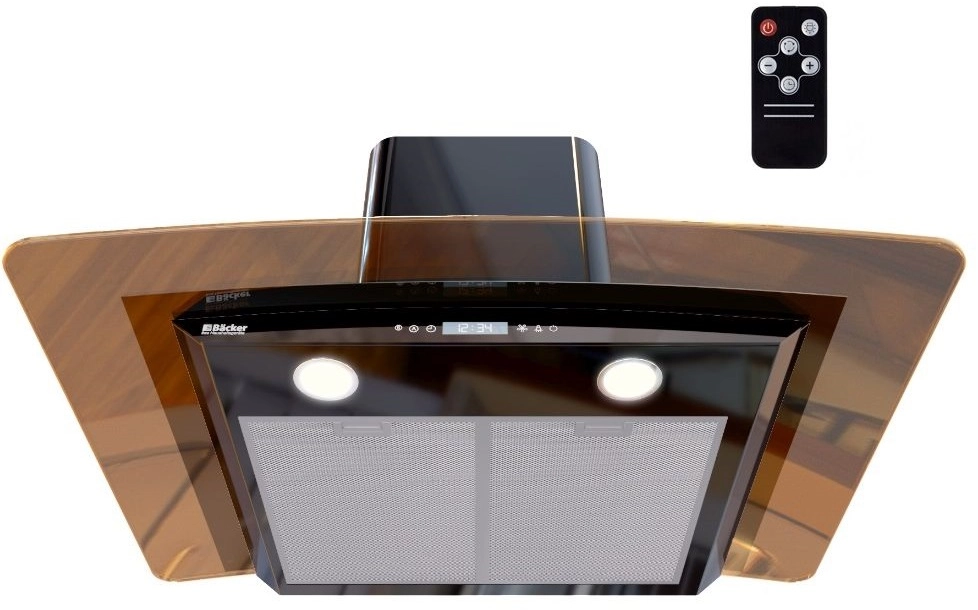 Кухонная вытяжка Backer QD60E-TGL200RC DG Black