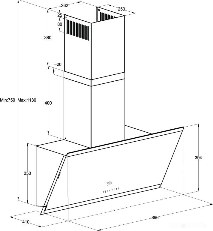 Кухонная вытяжка Beko HCA 93640 BH