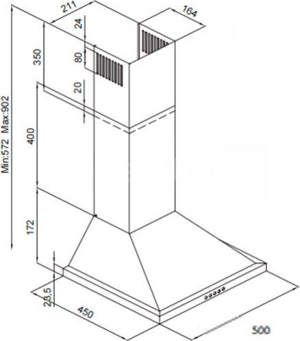 Кухонная вытяжка Berk BHD 2240 WH 50