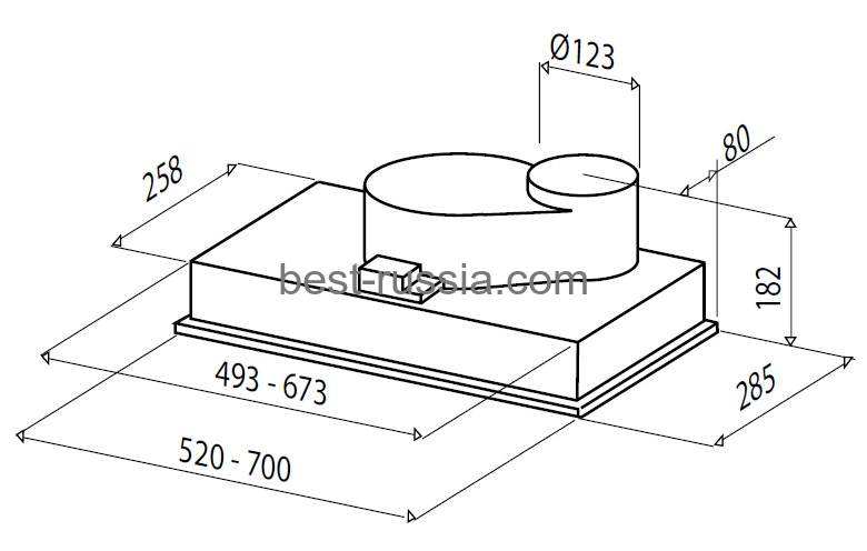 Вытяжка Best BHG51220GA (P 520)