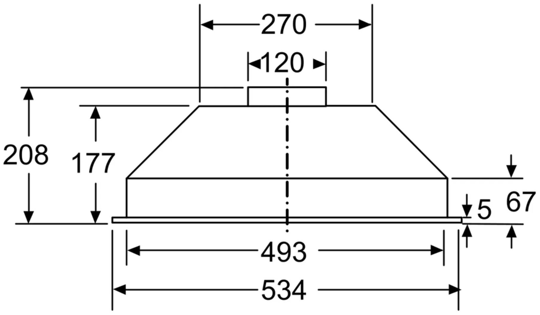 Кухонная вытяжка Bosch DLN53AA70