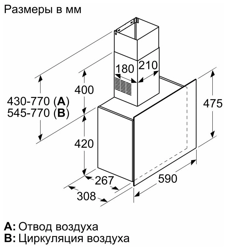 Кухонная вытяжка Bosch DWF65AJ20T