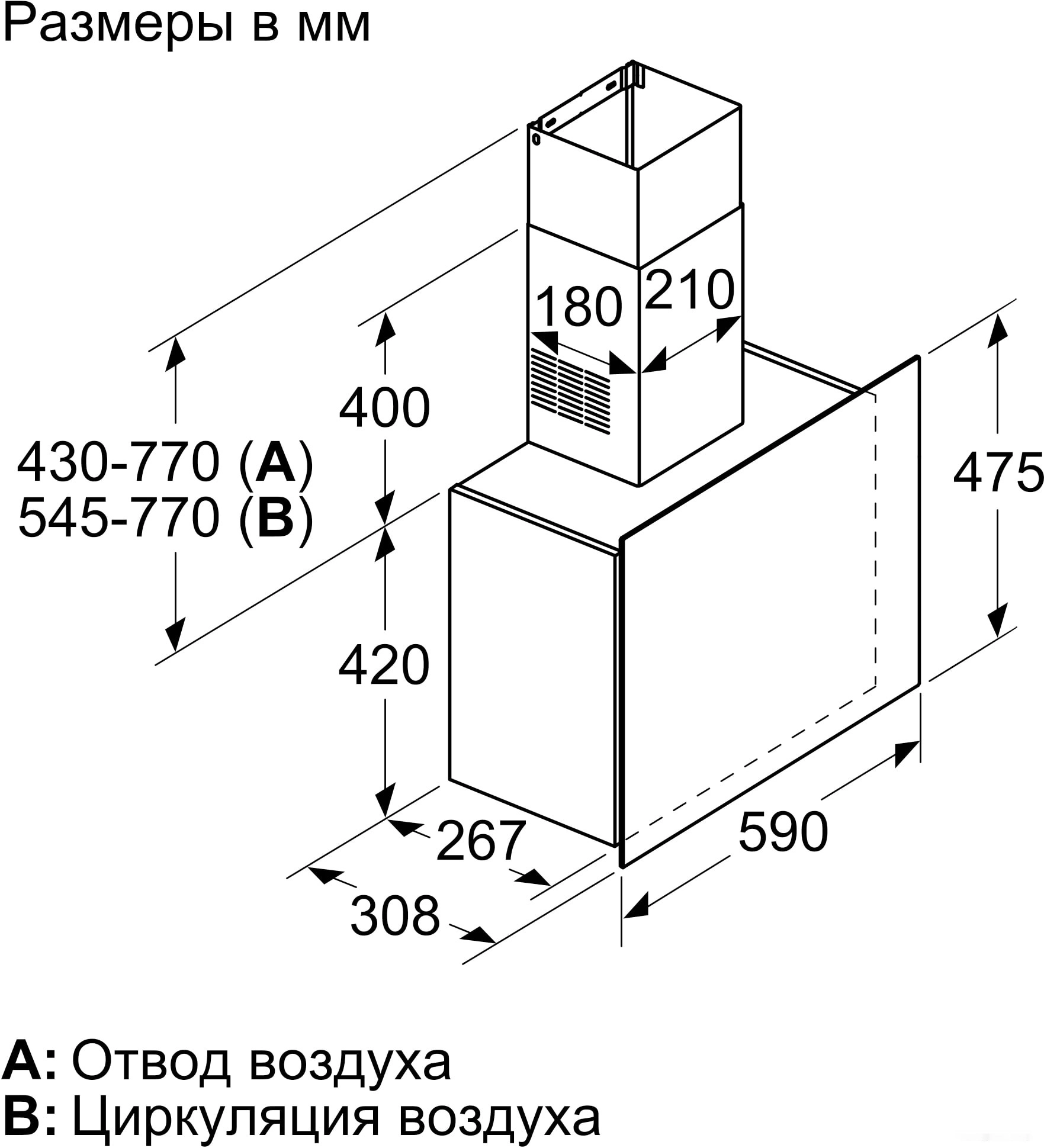 Кухонная вытяжка Bosch DWF65AJ60T