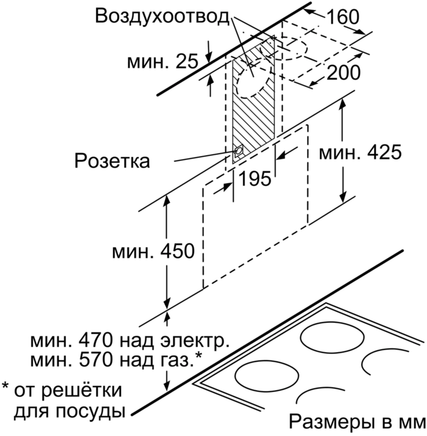 Вытяжка Bosch DWK065G60R