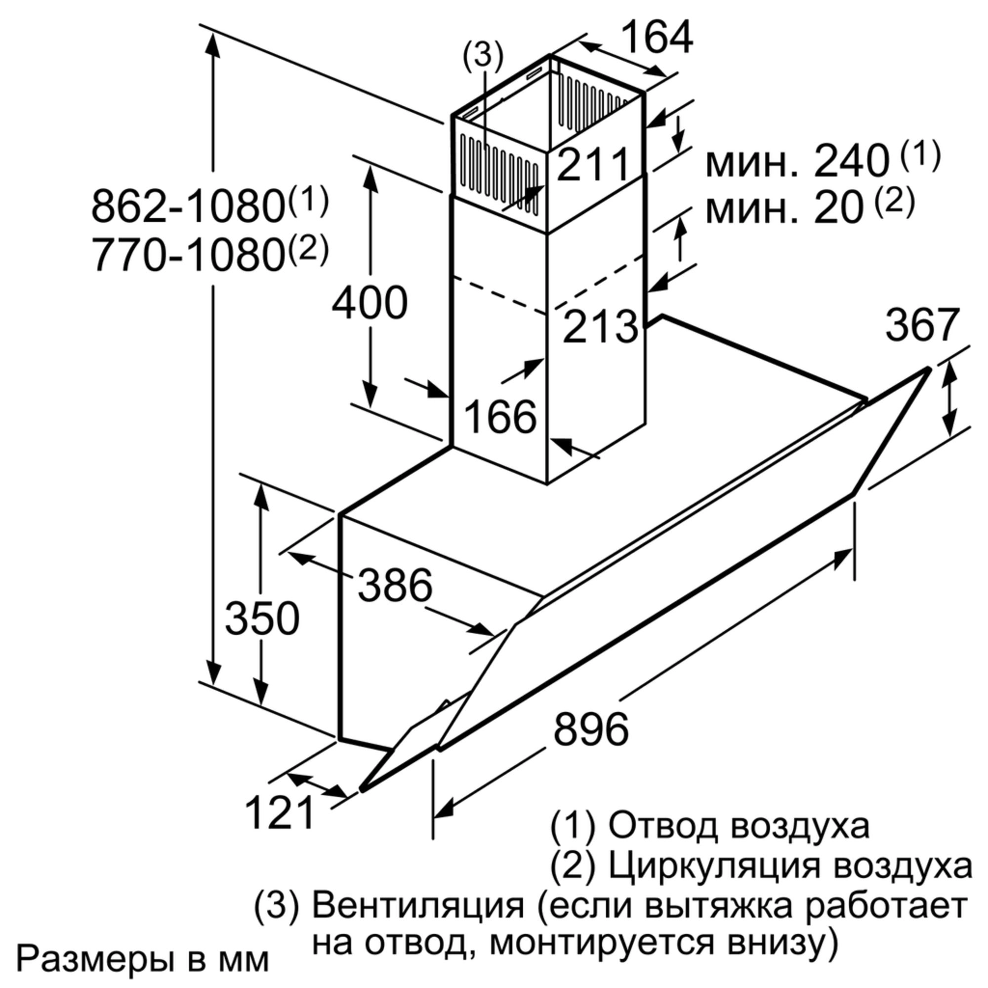 Вытяжка Bosch DWK095G20R