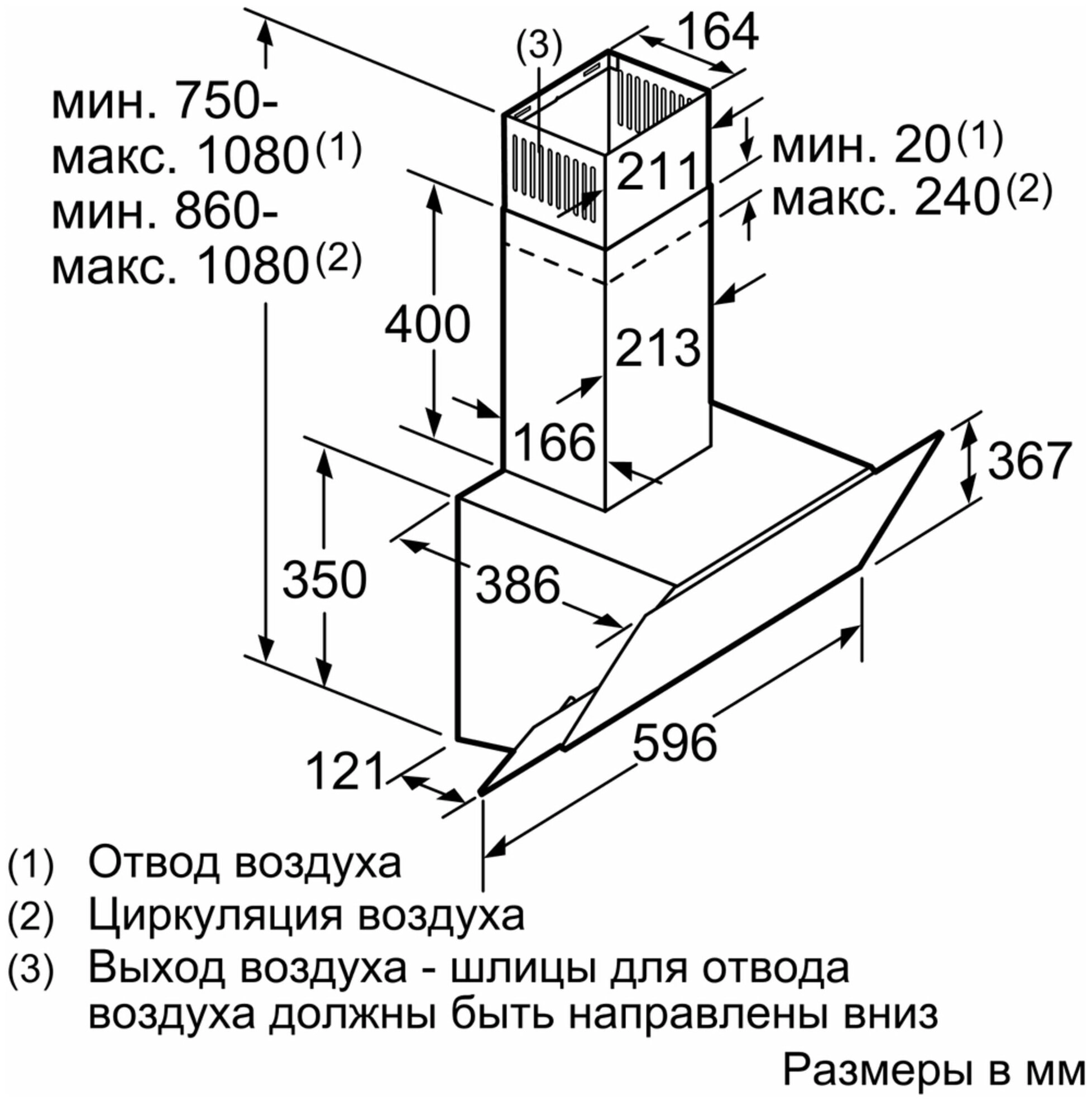 Вытяжка Bosch DWK65AD70R