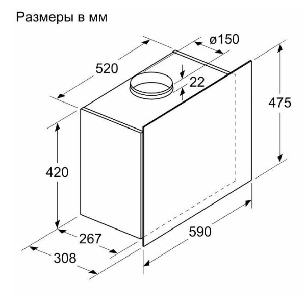 Кухонная вытяжка Bosch Serie 4 DWF65AJ61R