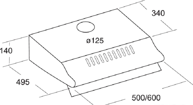 Вытяжка CATA P - 3260 negra