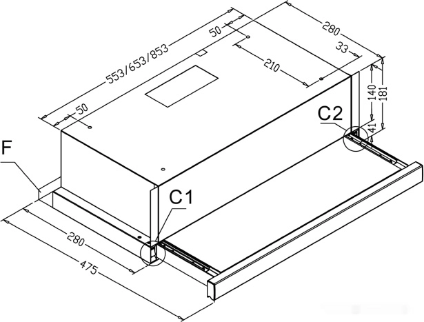 Кухонная вытяжка CATA TF-2003 Duralum 700/D