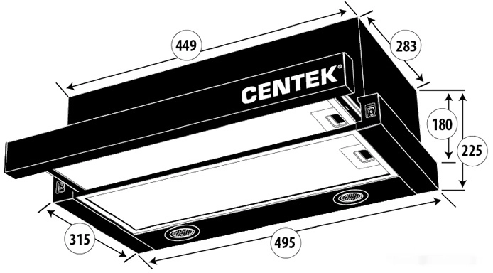 Кухонная вытяжка CENTEK СТ-1841-50