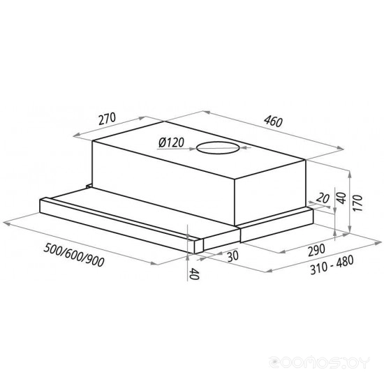 Вытяжка Ciarko SL-S II 60 WH