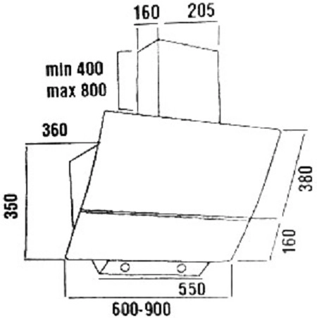 Вытяжка Dach Nubia 60