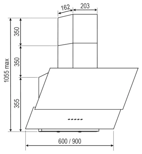 Вытяжка Dach NUBIA 90 WH