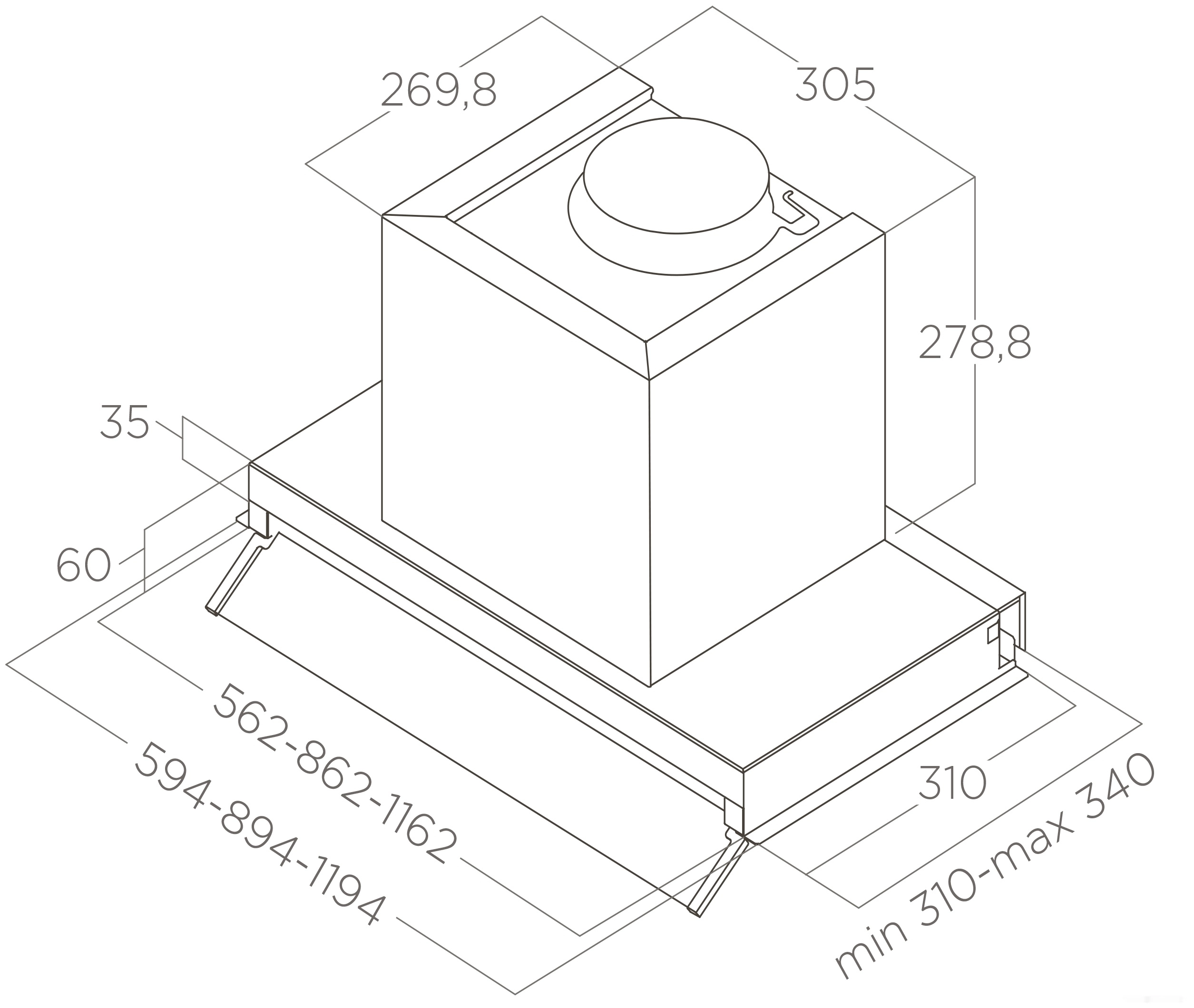 Кухонная вытяжка Elica Box In LX/BL MAT/A/90