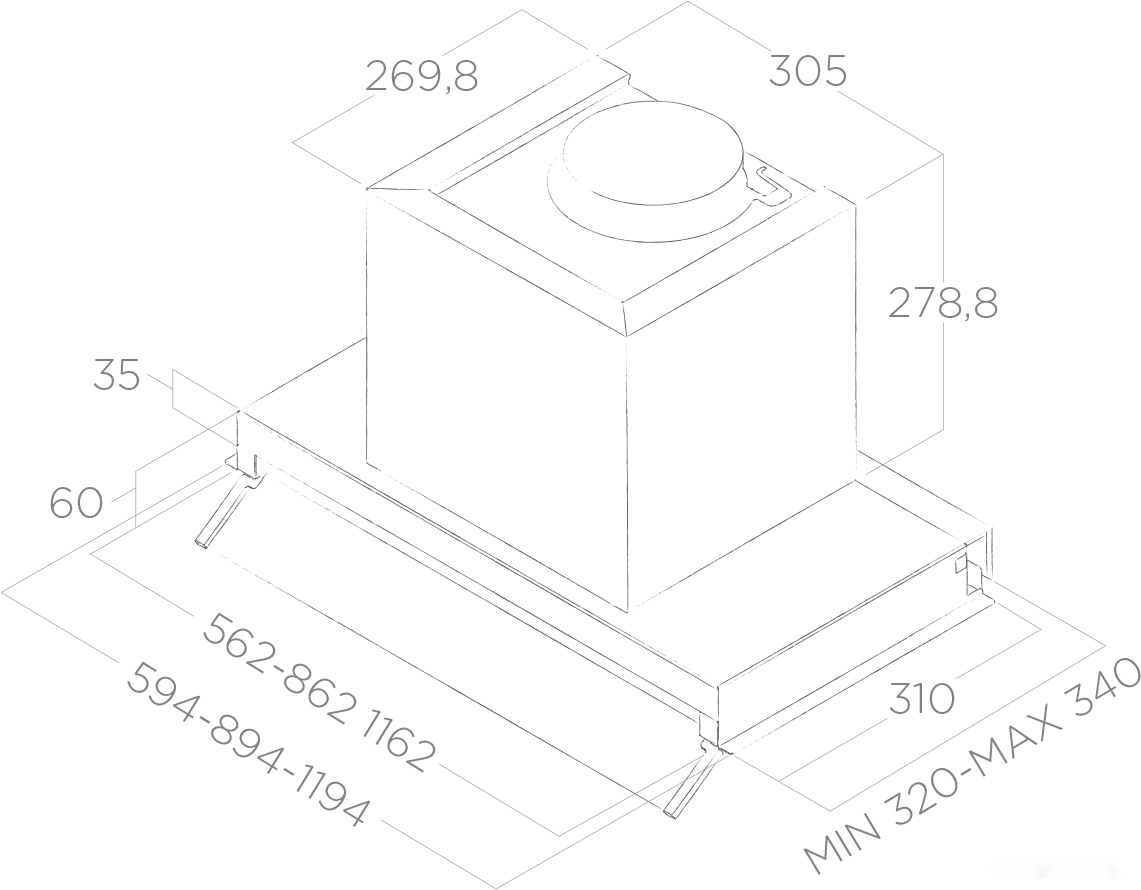 Кухонная вытяжка Elica Boxin IX/A/120 PRF0097842B