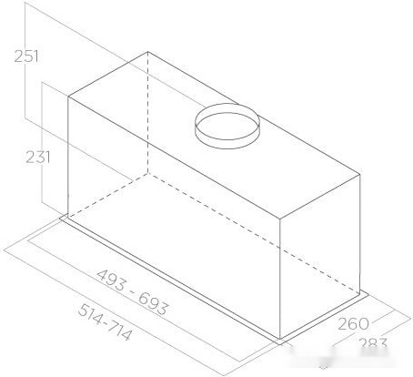 Кухонная вытяжка Elica Fold GR/A/52 PRF0180808