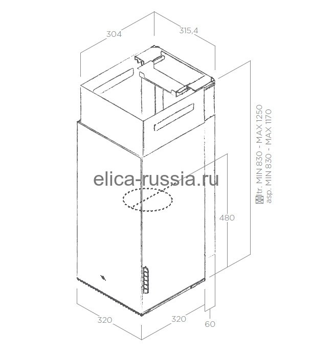 Вытяжка Elica HAIKU CONCRETE/A/32