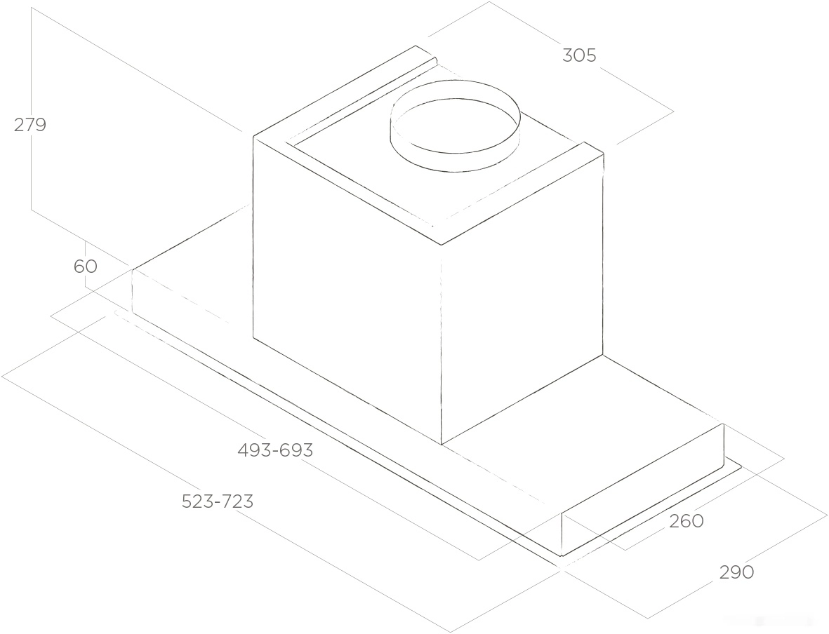 Кухонная вытяжка Elica Hidden 2.0 IX/A/52