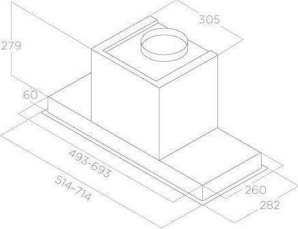 Вытяжка Elica Hidden Advance BL MAT/A/72 PRF0184107