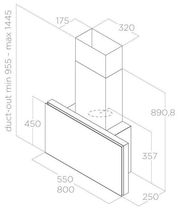 Вытяжка Elica Plat BL/F/55