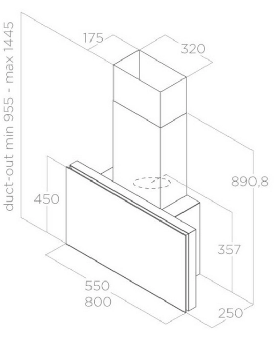 Вытяжка Elica Plat BL/F/80