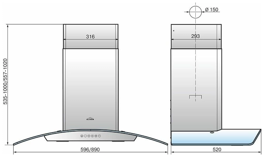Кухонная вытяжка Elikor Аметист S4 90Н-700-Э4Д нерж/тонир.