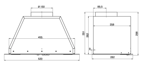 Кухонная вытяжка Elikor Врезной блок Flat 52П-650-К3Д (топленое молоко) (154175)