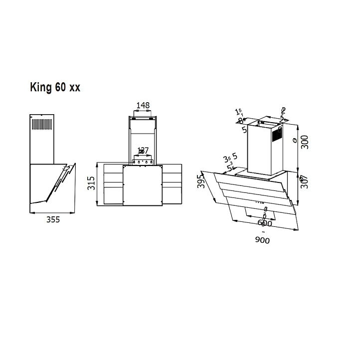 Кухонная вытяжка Evelux King 60 BG