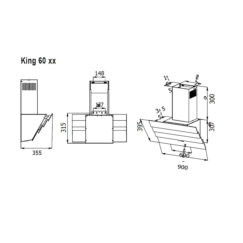 Кухонная вытяжка Evelux King 60 IG