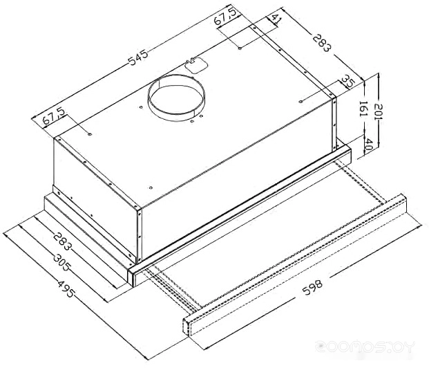 Кухонная вытяжка Evelux Tel 60 W