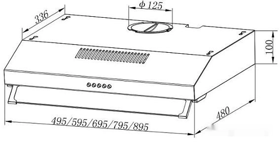 Кухонная вытяжка Evelux Ulla 60 W