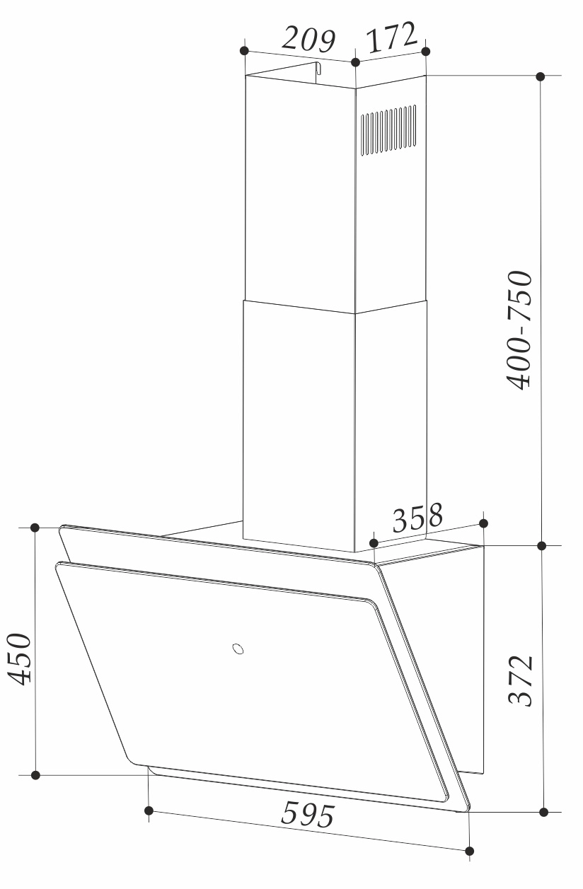 Кухонная вытяжка Exiteq EX-1256