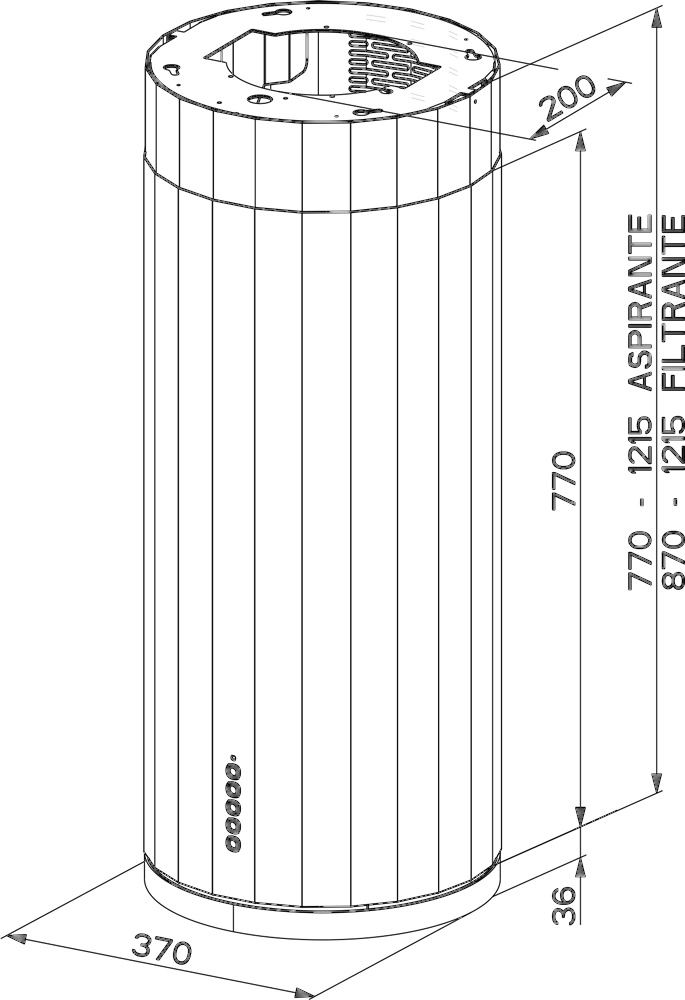 Кухонная вытяжка Faber Corinthia Isola EV8P DG Matt/Concrete A37 [110.0456.220]