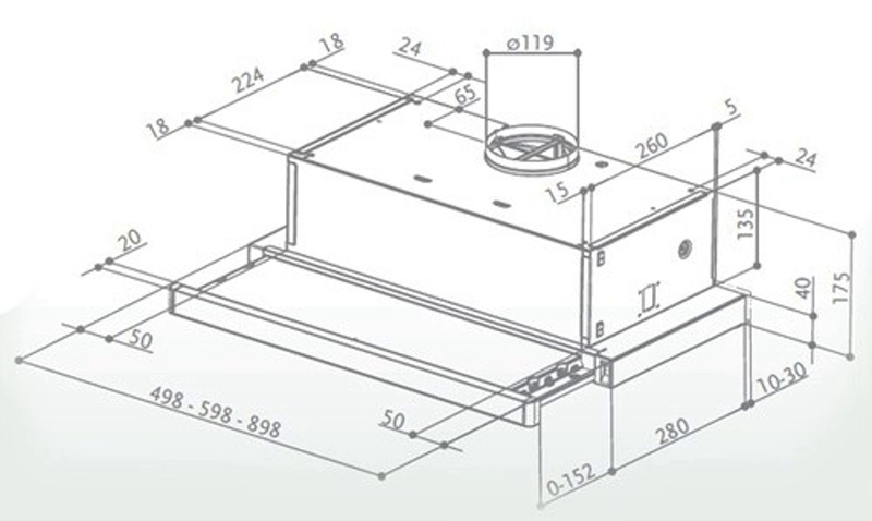 Вытяжка Faber FLOX GLASS BK A50