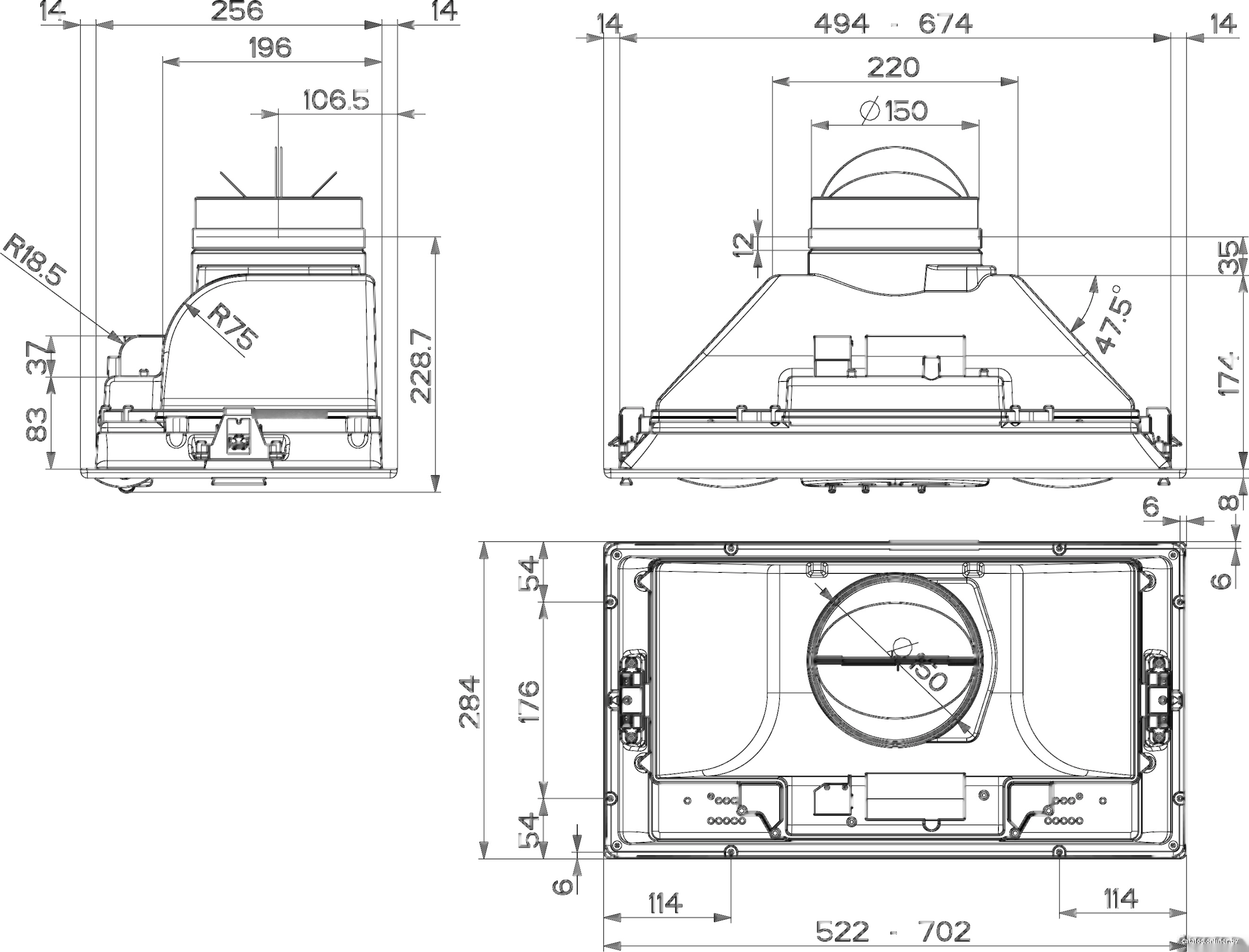 Кухонная вытяжка Faber ICH 00 LED SS 15.2A (I.Smart HCS)